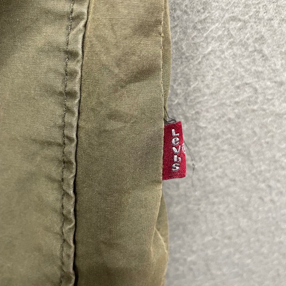 Levi's Utility Vest S Olive Green Military Safari Cargo Photographer Cotton - Picture 8 of 13